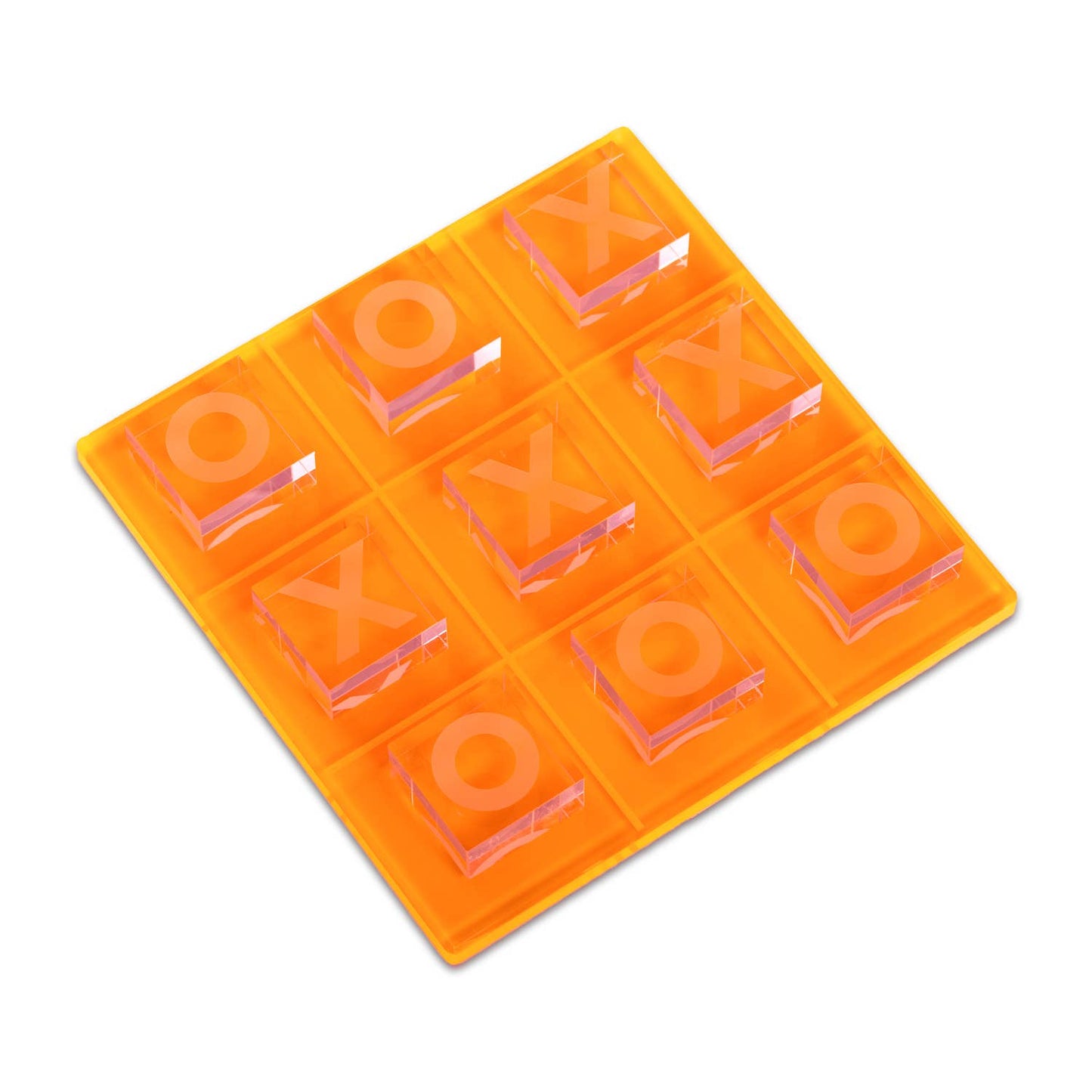 Vince Acrylic Tic Tac Toe -Orange