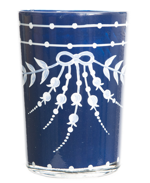 STUNNING NEW LILY OF THE VALLEY GLASSES/VASE (BLUE)