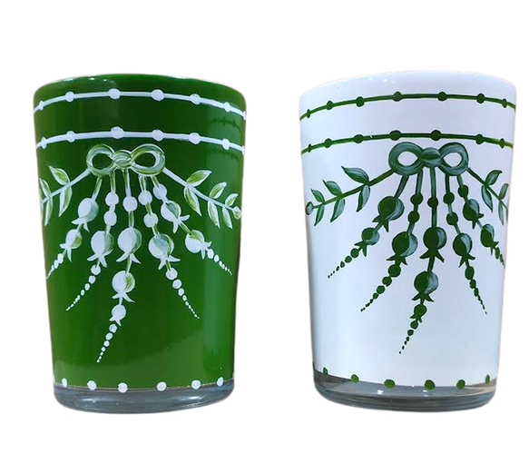 STUNNING NEW LILY OF THE VALLEY GLASSES/VASE: WHITE