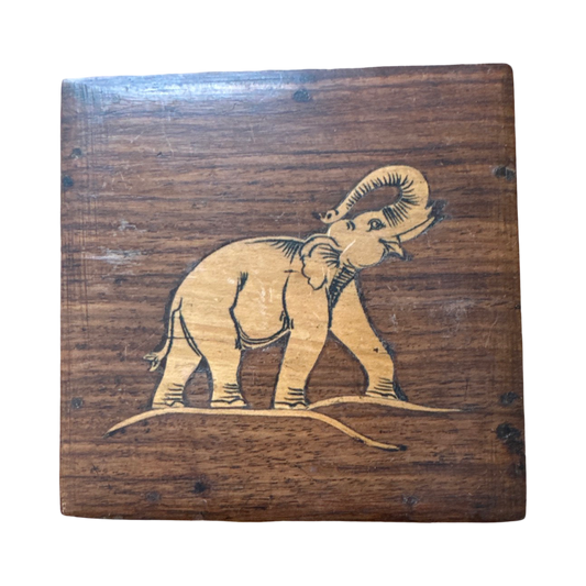 Antique Rosewood Elephant Box