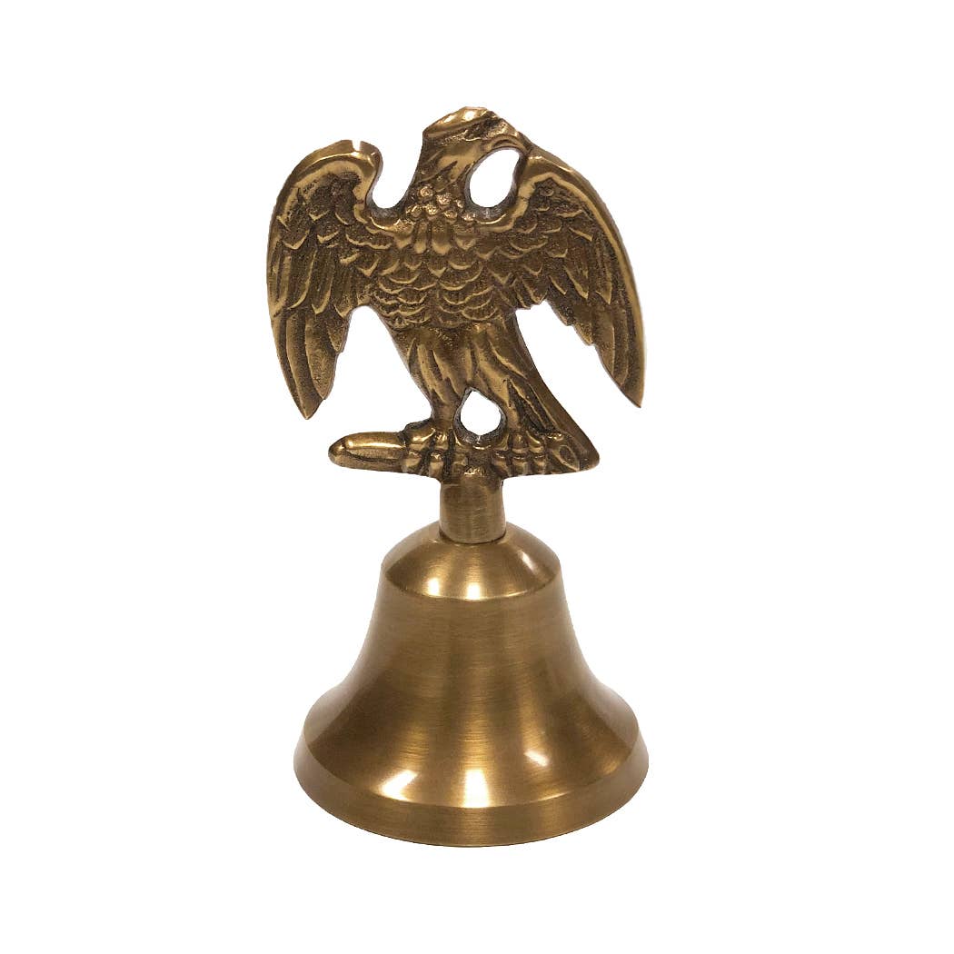 5" Antiqued Brass Eagle Hand Bell