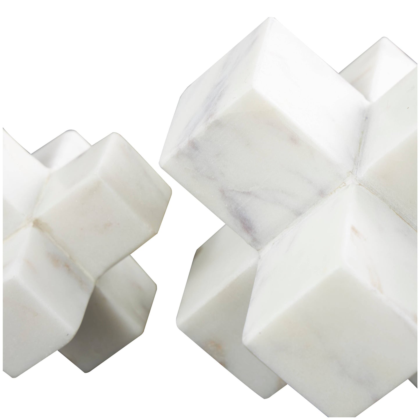 Modern White Marble Sculpture Set