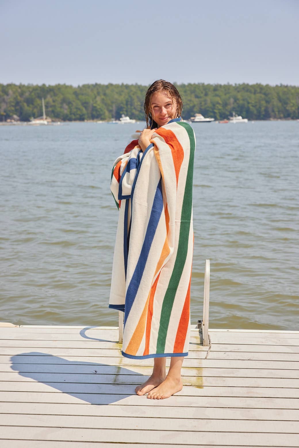 Vintage Casco Bay Stripe Blanket: Original