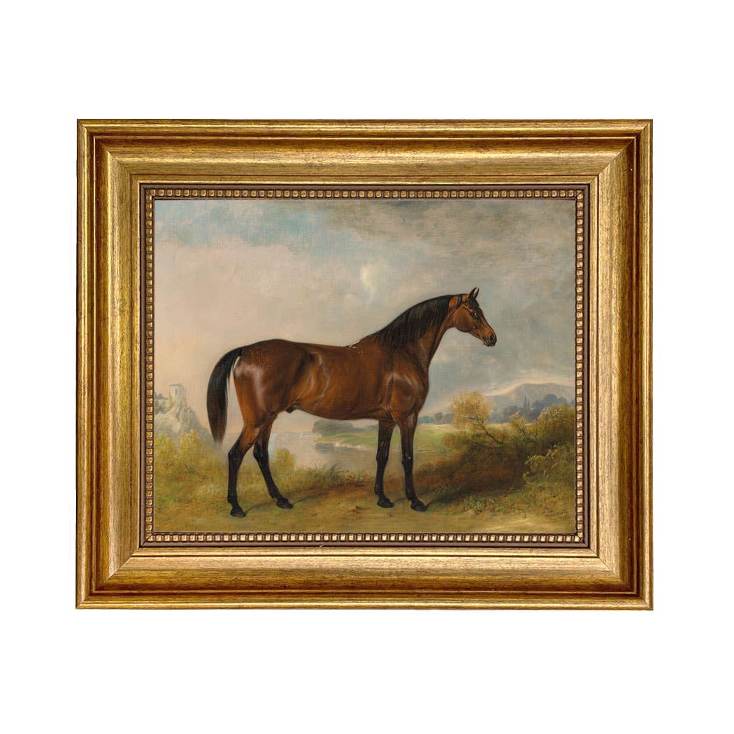 A Bay Hunter Framed Oil Painting Print