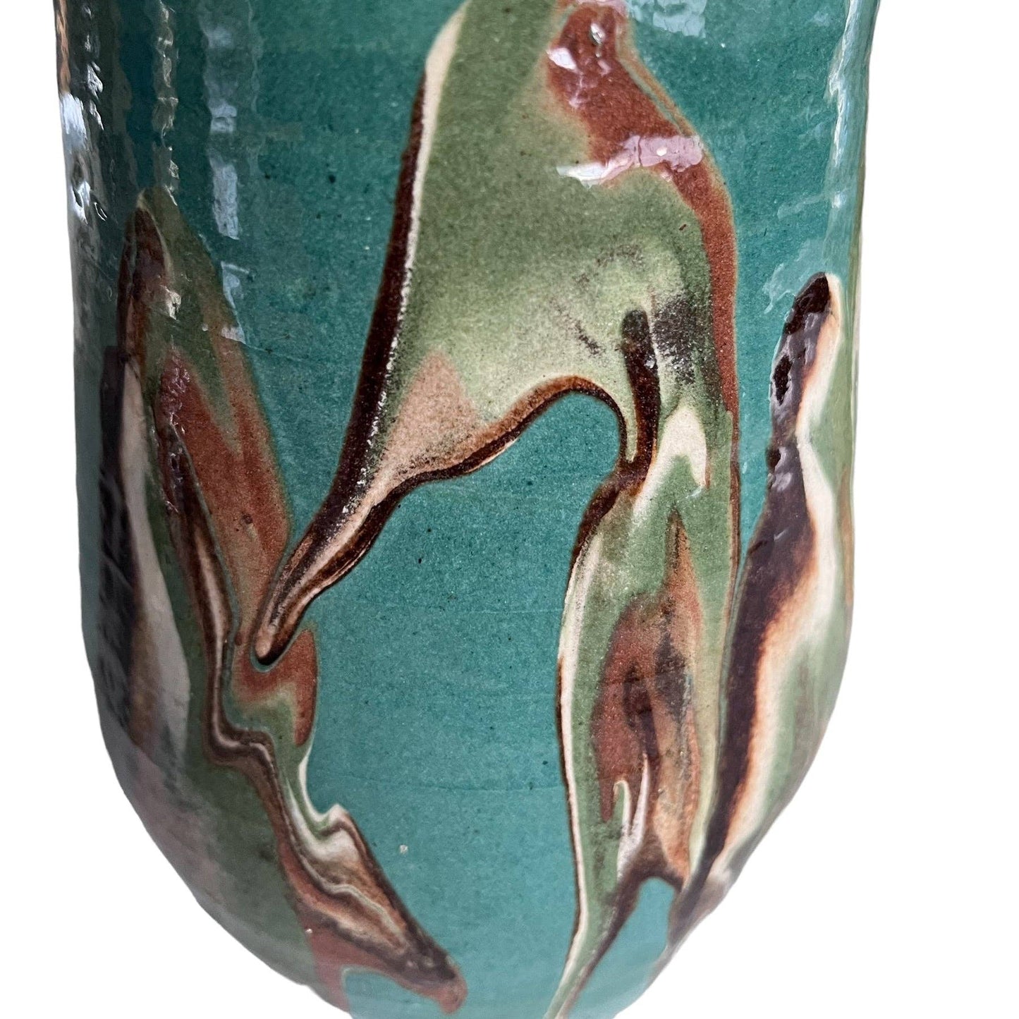 Cottage Crafted Vase: Marbleized Cream