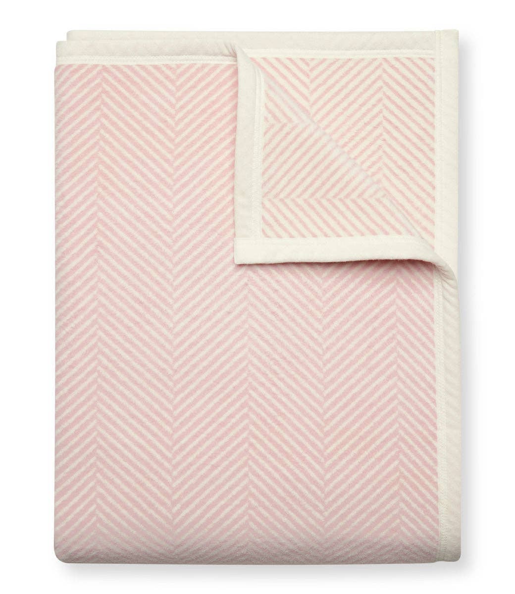 Harborview Herringbone Blush Blanket: Midi