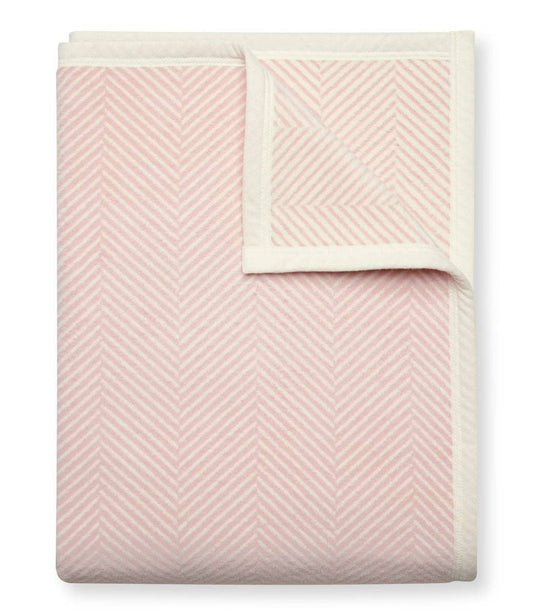 Harborview Herringbone Blush Blanket: Midi