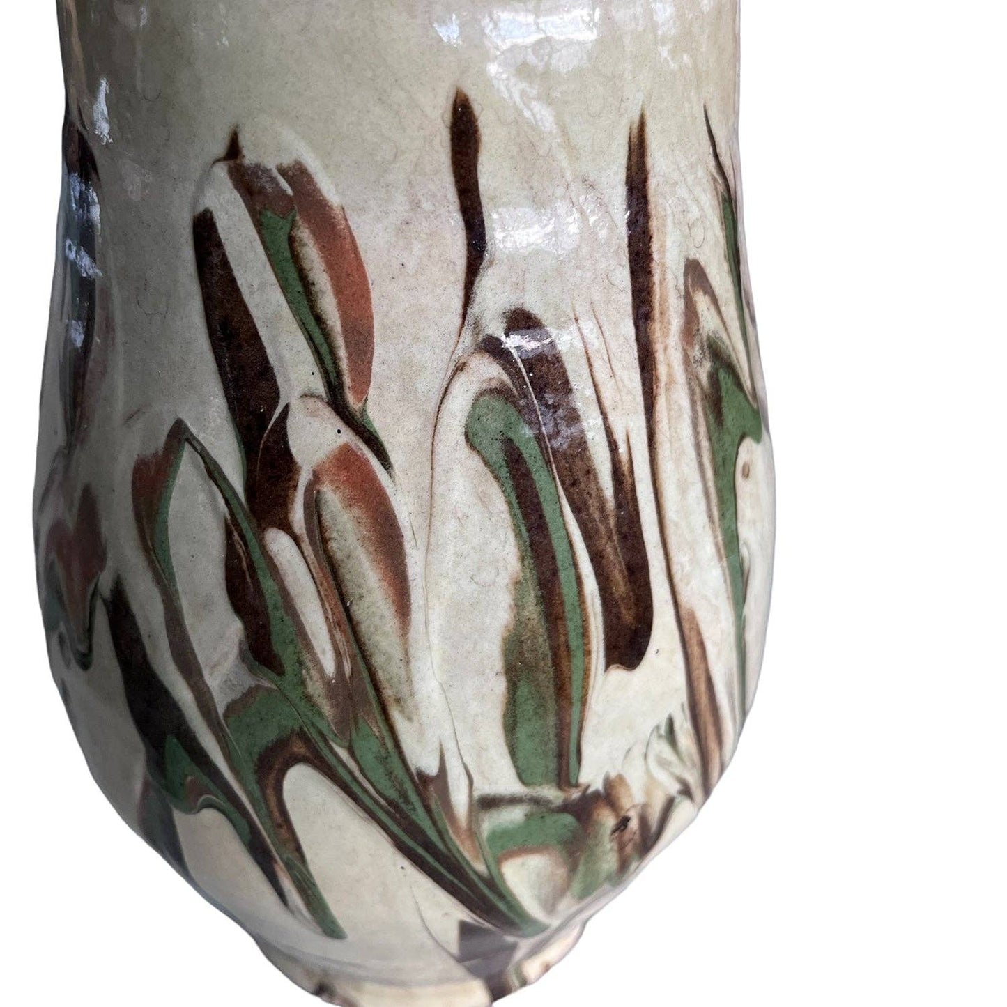 Cottage Crafted Vase: Marbleized Cream
