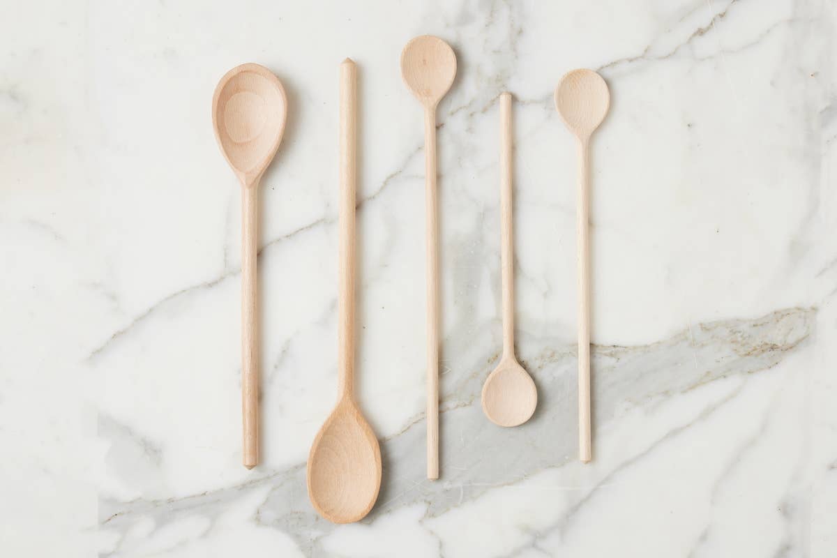 Beechwood Cooking Spoons, Set of 5