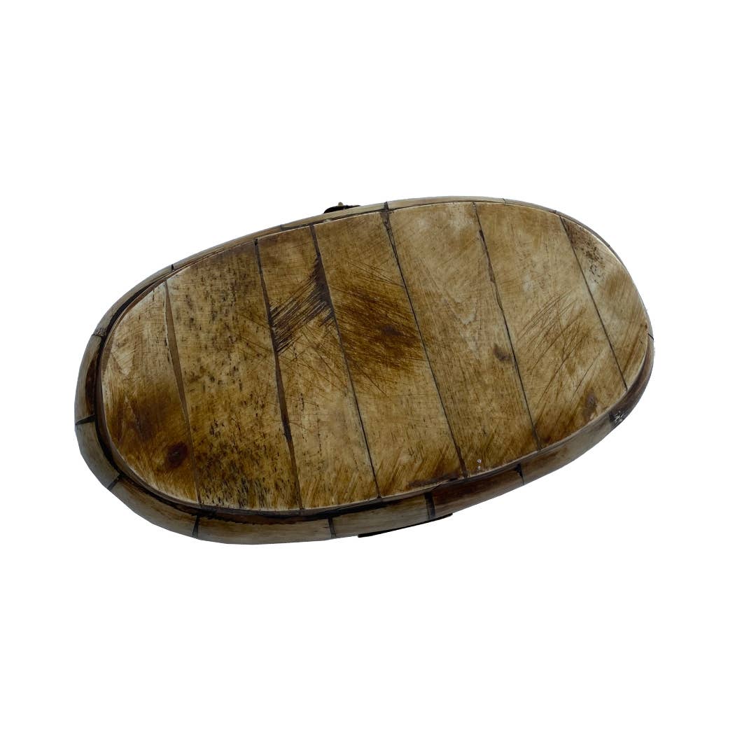 Antiqued Oval Bone Box