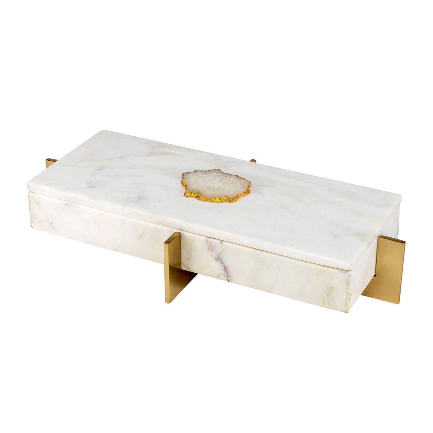 White Marble Box, 14 L"