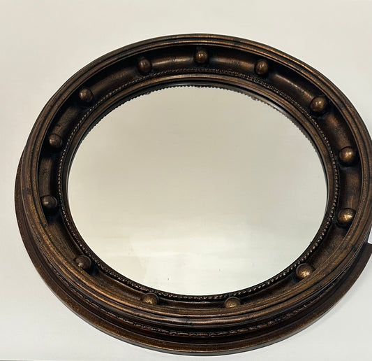 Vintage Round Ball and Bead Mirror