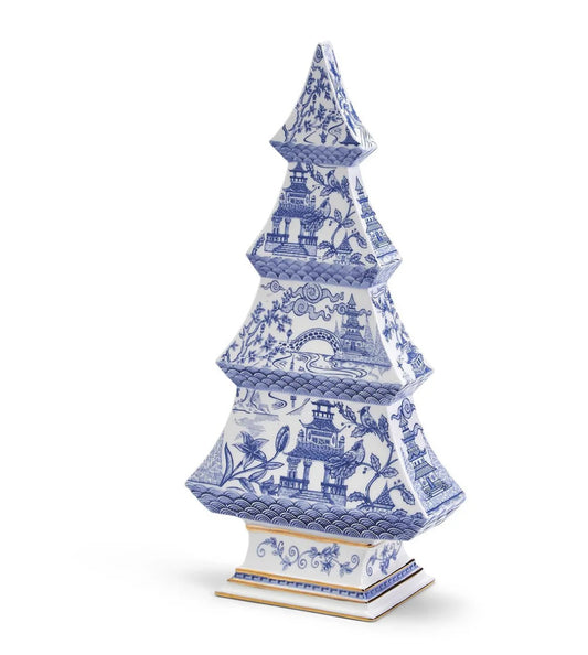 Chinoiserie Christmas Tree - Blue