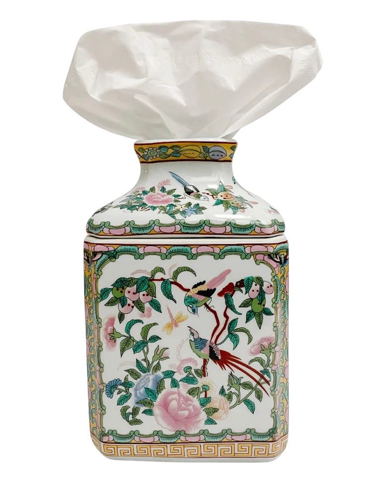 Porcelain Tissue Box - Famille Rose