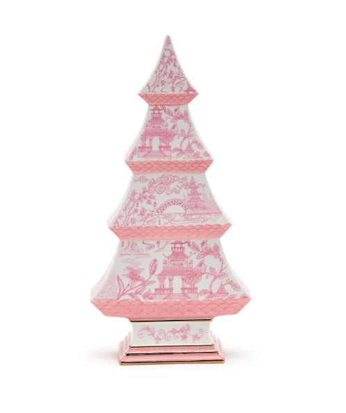 Chinoiserie Christmas Tree - Blue Pink