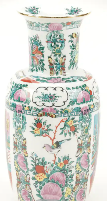 Rose Famille Porcelain Vase