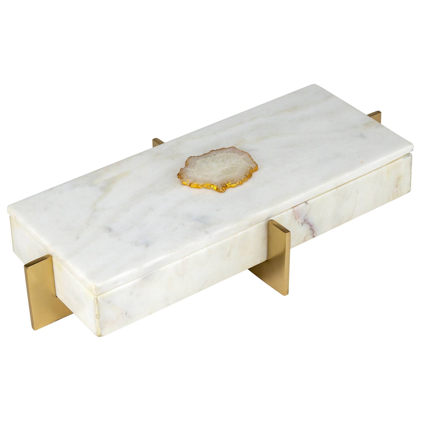 White Marble Box, 14 L"