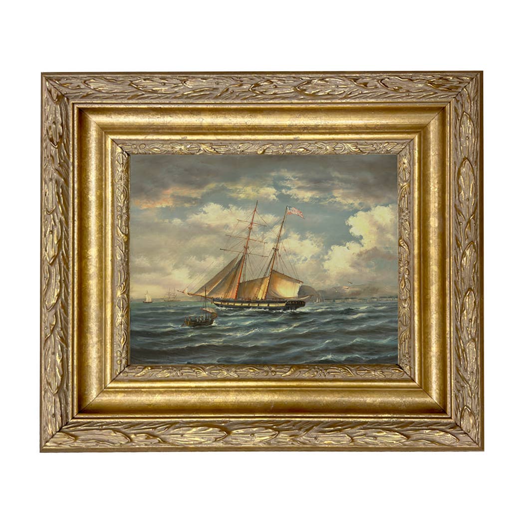 American Ship Oil Painting Print on Canvas