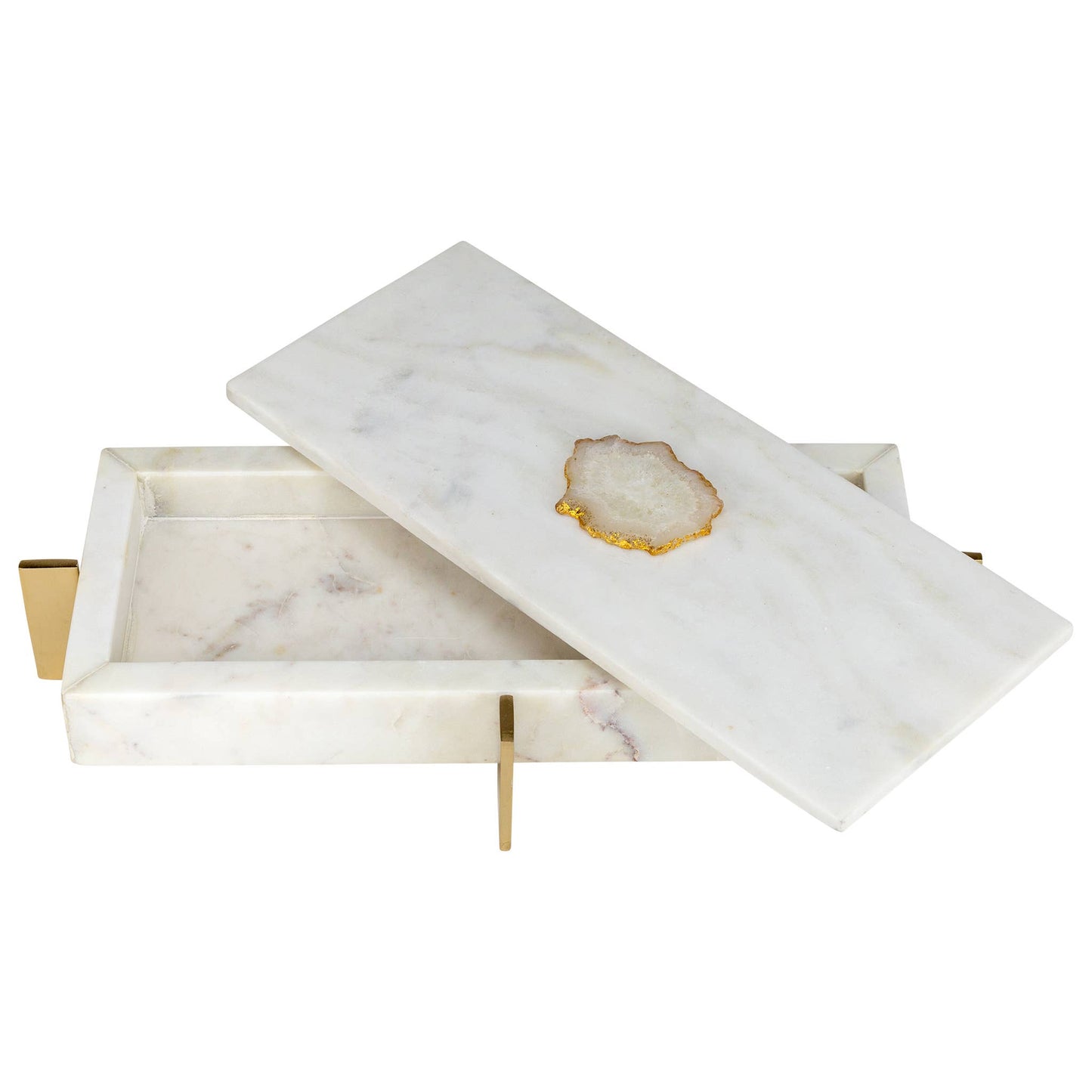 White Marble Box, 14 L"