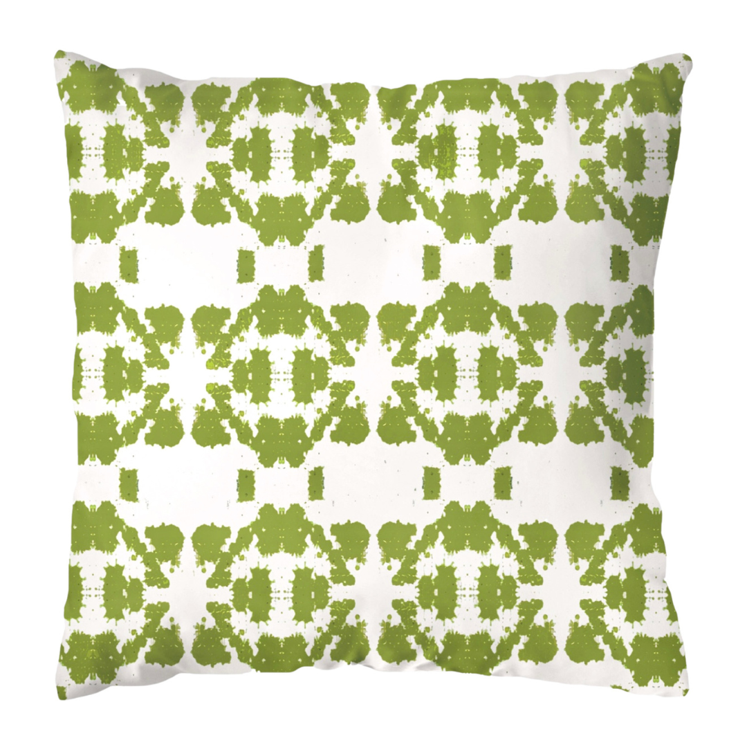 Mosaic Green 22x22 Outdoor Pillow: 22" x 22" Throw Pillow