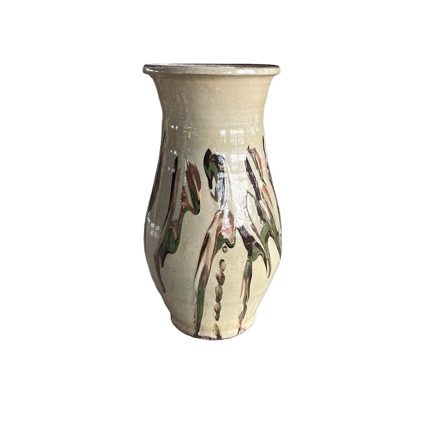 Cottage Crafted Vase: Marbleized Cream